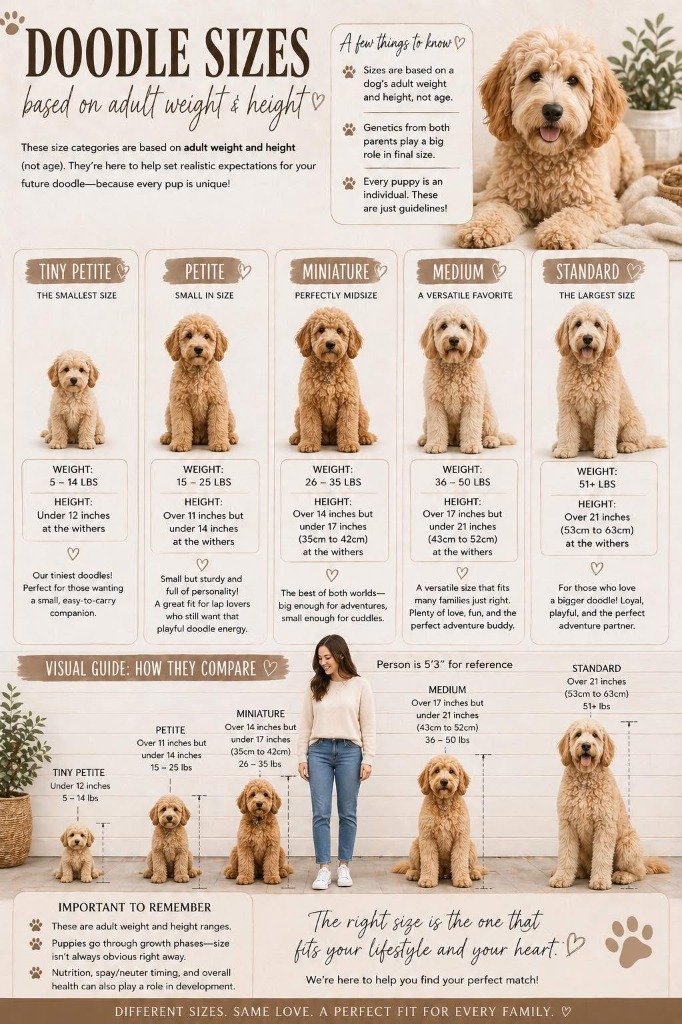 Cavapoo Sizes Visual Guide